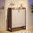 Hauge 20 Pair Shoe Storage Cabinet, 5-tier Entryway Shoe Cabinet with Doors-1400925363