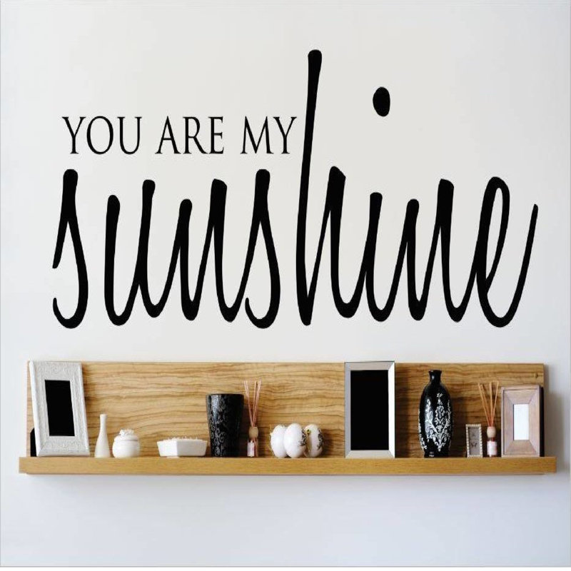 Décalcomanie murale tu as mon soleil, Noir, H 10 po x l 40 po x P 0,16 po