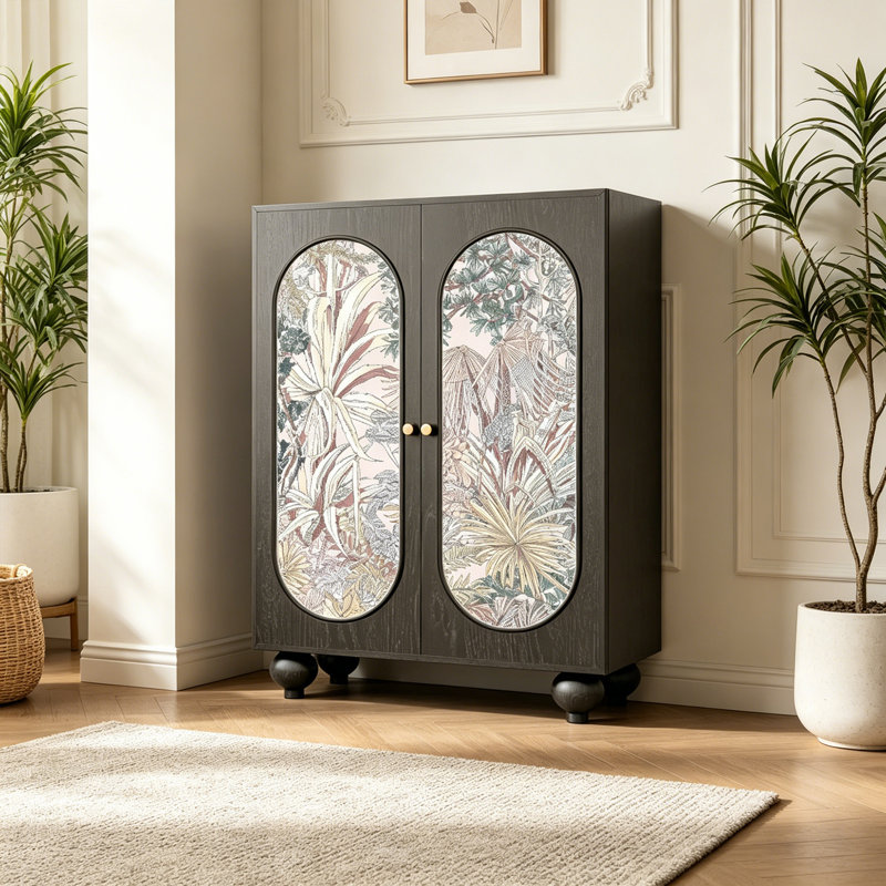 Armoire de rangement de salon en bois massif