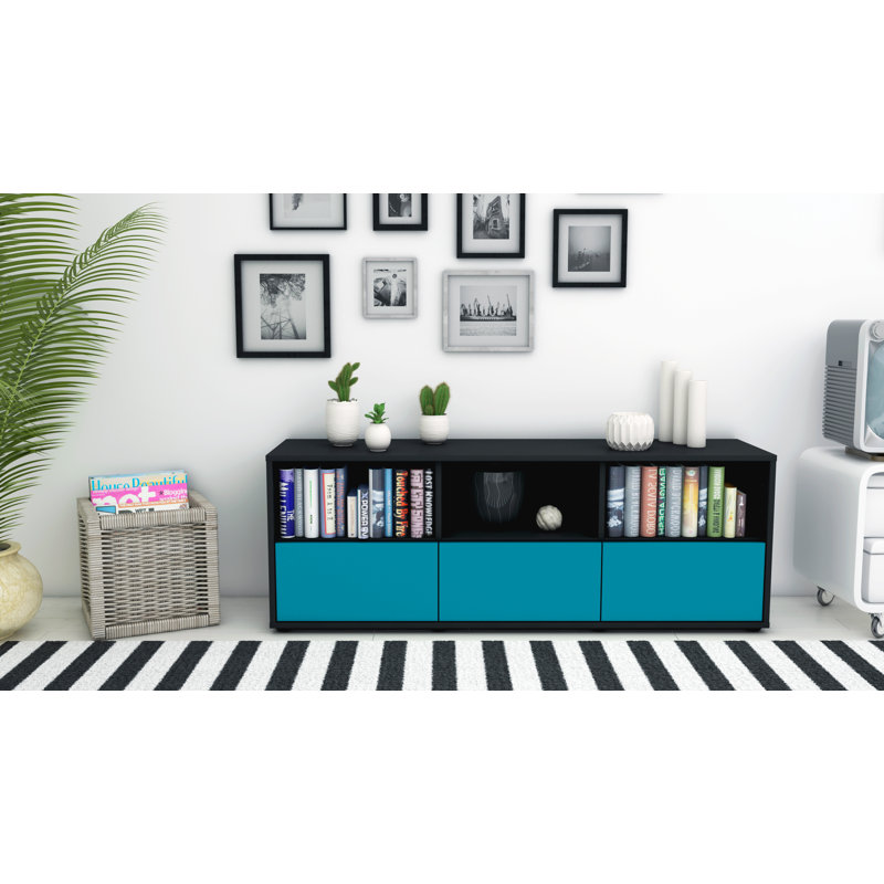 Wunsch TV Stand, Turquoise / Matte Anthracite