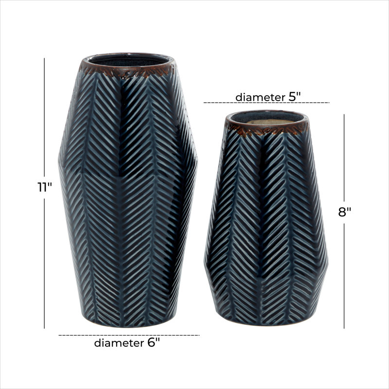 2 Piece Duren Ceramic Table Vase Set