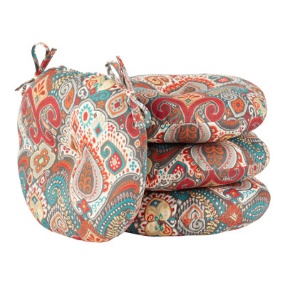 Coussin de chaise de salle à manger d'extérieur rond 15 po Ballera