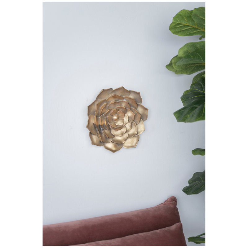 Plaque murale succulente D10x1,4 "