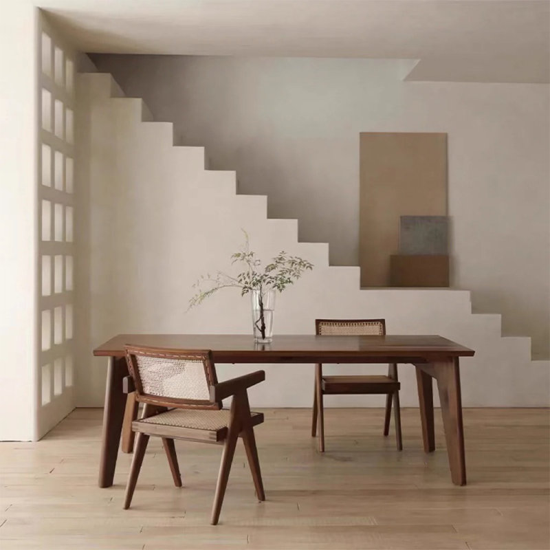 Ash Solid Wood Dining Table, 31.5" W x 70.87" L