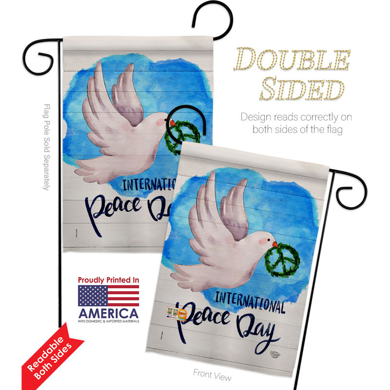 Drapeau de jardin en paix 19 x 13 po Peace Inspiration Expression