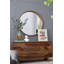 Miroir mural rond en bois D39,4 "x3"