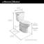 Toilette allongée deux pièces Cadet 1,28 GPF (économe en eau) avec Everclean (siège non inclus)-17520630