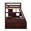 Lit mezzanine simple en couleur. 2 tablettes robustes. Conception inspirée de la maisonnette. Pas de matelas avec tiroirs de rangement. Structure en pin. Thème. Pour 6 personnes et plus. Non inclus-470891493