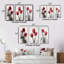 «Red Violets Dreamer», 3 pièces sur toile-1613007726-1613007712