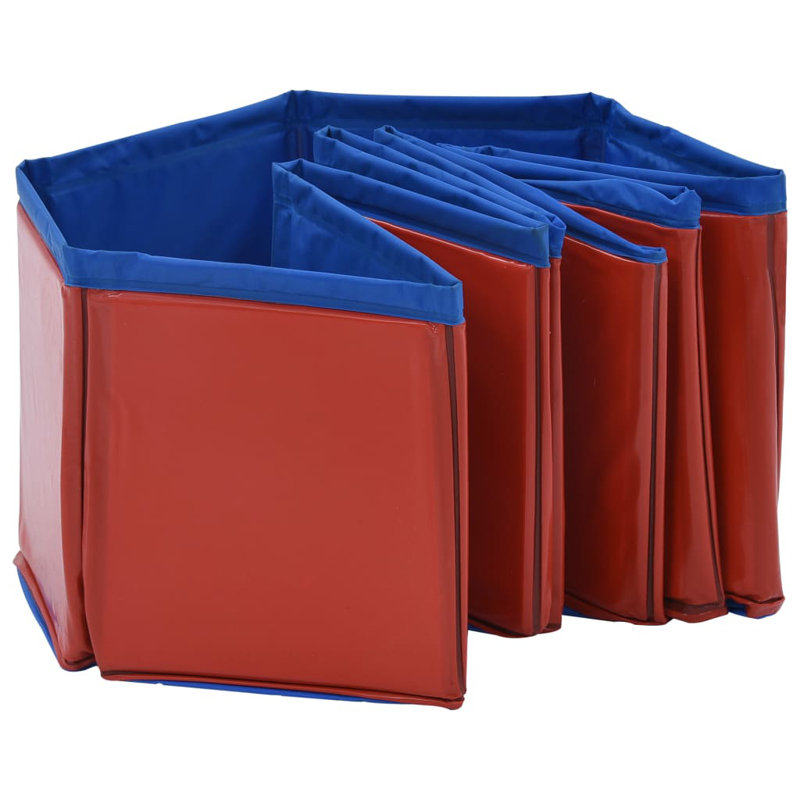Mossley Plastic Round Pet Pool H x W x L, Red, 20cm H x 80cm W x 80cm D