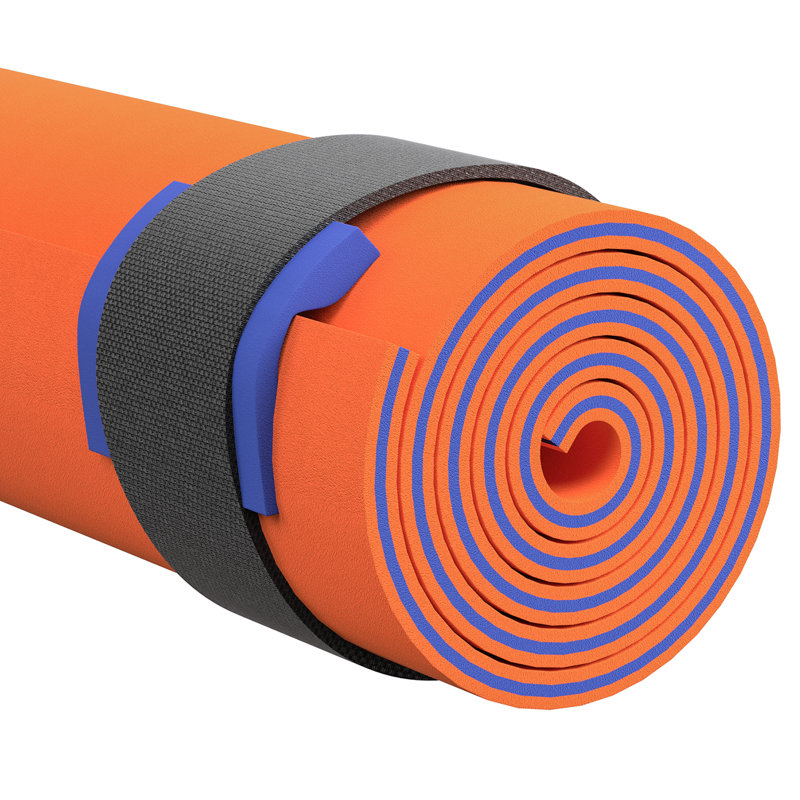 1300lb Capacity Floating Mat 1.5" UV-Resistant XPE Foam 10ft Bungee Tether , Orange/Blue