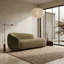 Chaise longue Ormsby Boucle avec base en noyer foncé-2109095409