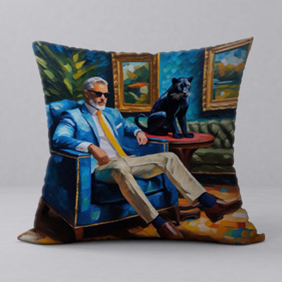 Abstract Reversible Throw Pillow