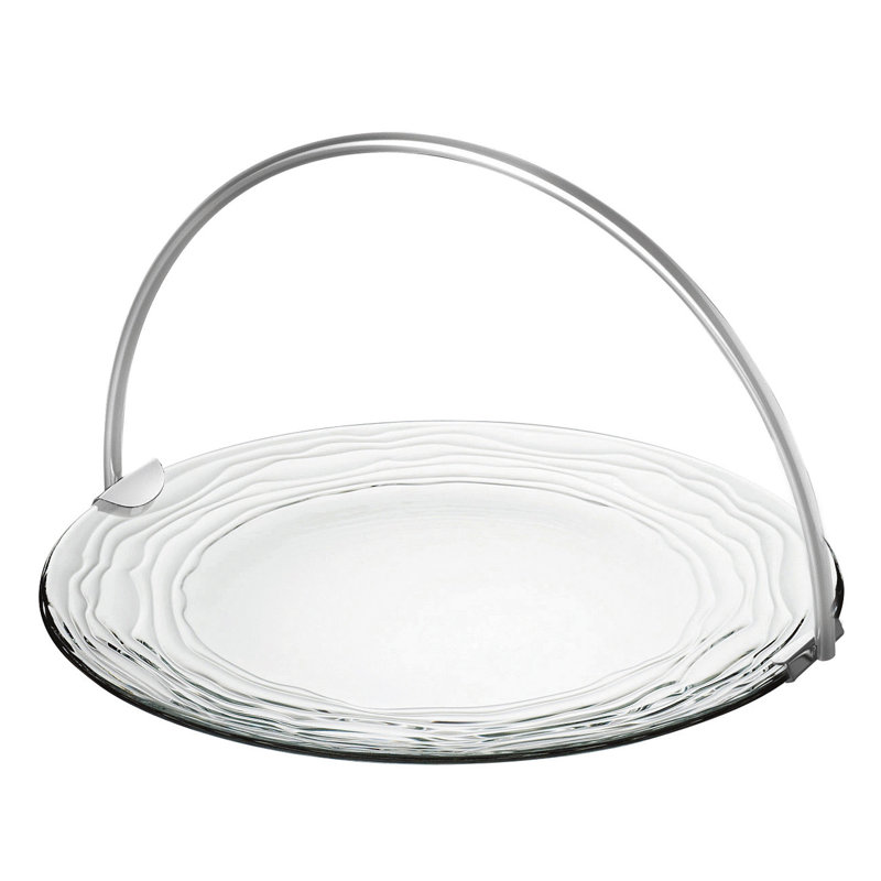 Assiette décorative en verre Ferrara, H 7,8 po x l 13 po x P 13 po