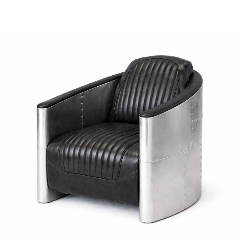 Chaise en cuir North Pu, Noir