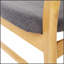 Chaise de salle à manger confortable en tissu avec coussin épais et structure en bois robuste, parfaite pour les repas élégants et confortables.