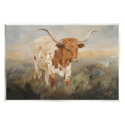 «Stupell Industries», art mural de pâturages de bovins Longhorn par Kathy Winkler-au-834