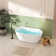 59'' Glossy Acrylic Freestanding Soaking Bathtub With Classic Slotted Overflow And Toe-Tap Drain In Chrome, Cupc C Ertified
