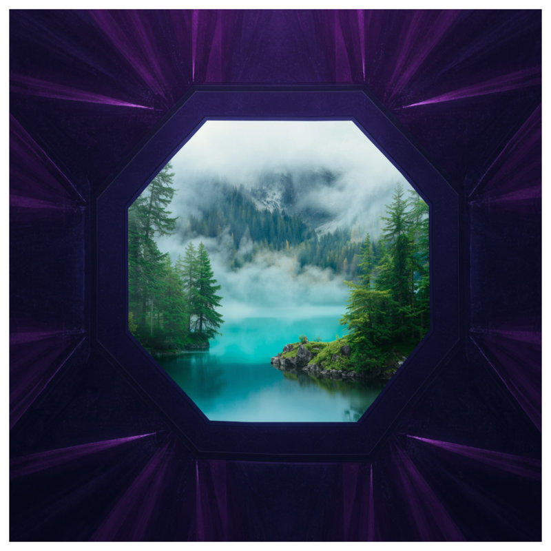 Rideaux de douche Misty Forest Lake, L 70 po x H 84 po