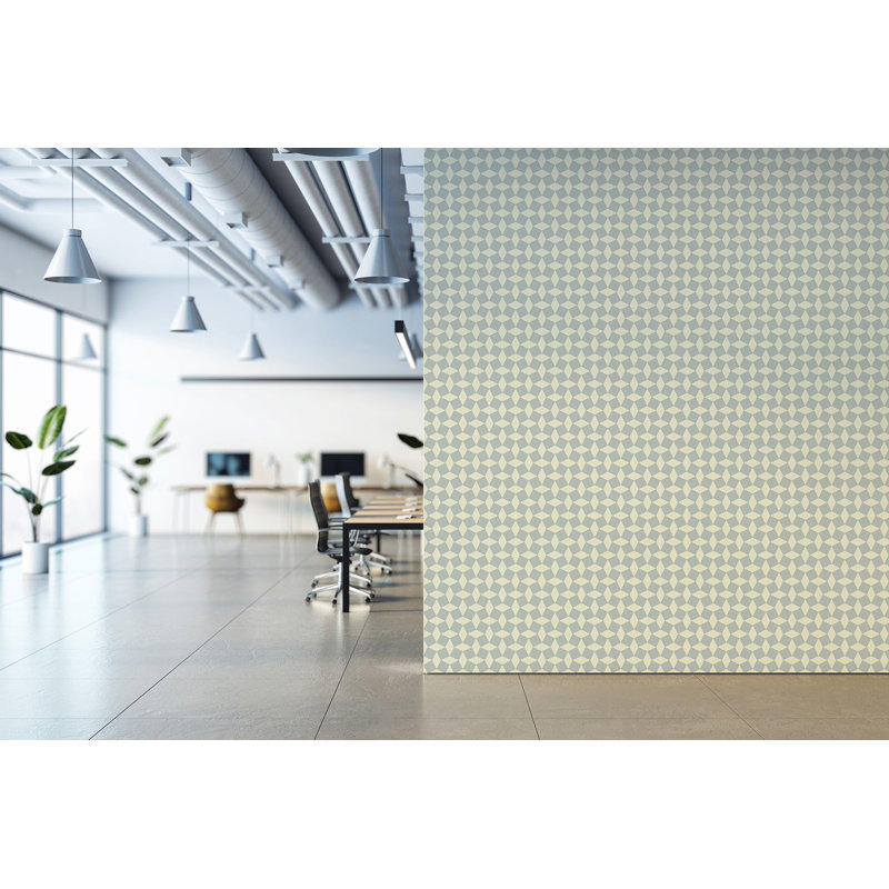 Tailored Check - papier peint bleu minéral pâle