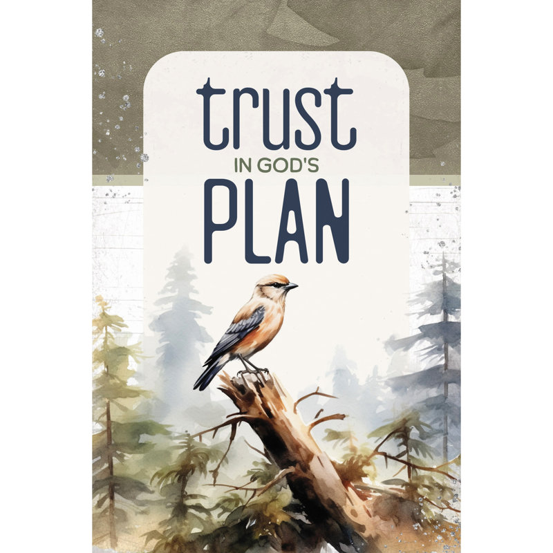 " Trust In God's Plan Mini Blessings Wood Plaque " Print