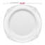 Ensemble de 120 couverts jetables ronds en plastique blanc et argenté