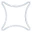 Panneaux muraux décoratifs en acrylique à motif de murets, l 15 3/8 po x H 15 3/8 po x T 1/8 po, blanc-205998607-205998603
