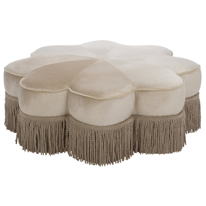 Pouf rembourré Khan, Ivoire ivoire