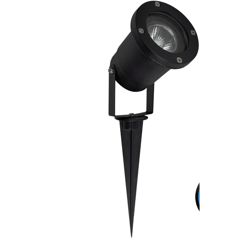 Lightner Black Aluminium Spotlight, Warm White