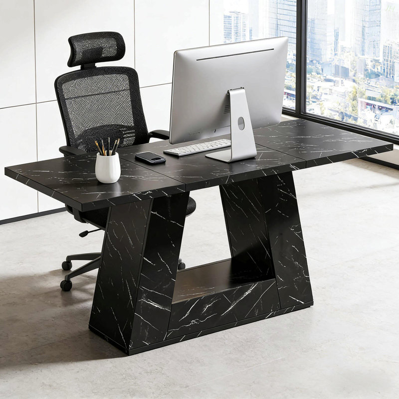 Spacious Office Desk,Computer Desk,Executive Desk, Black
