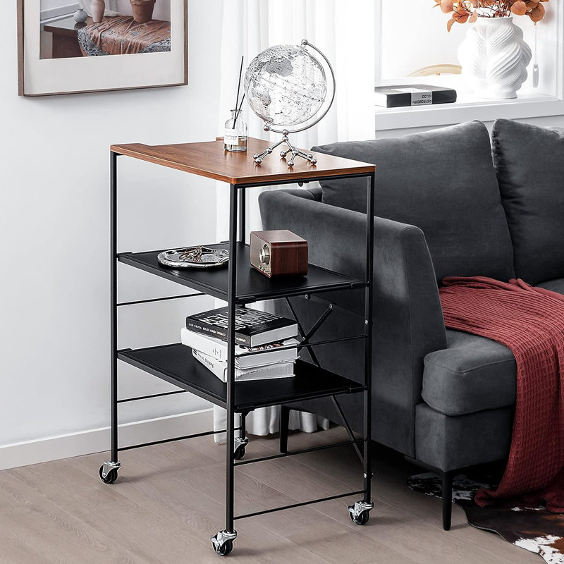 Thalassa 60cm W Metal Shelving Unit with Wheels