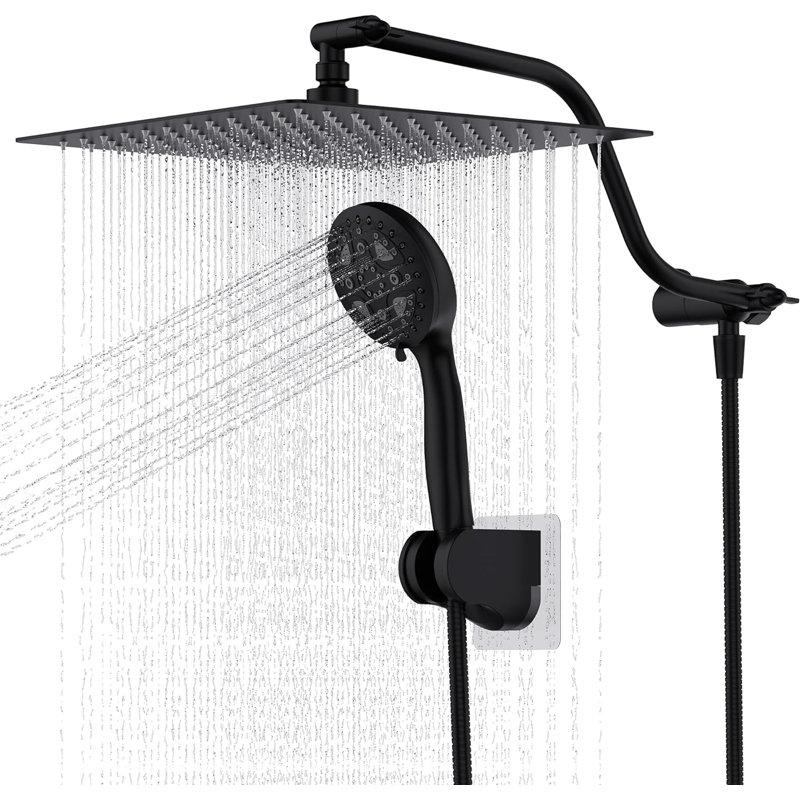 Rain Dual Shower Head 1.75 GPM GPM, Matte Black