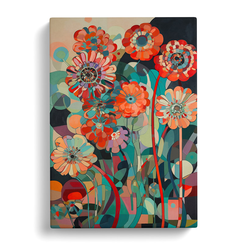 Tico Flowers Retro Vol.3 - Wrapped Canvas, 50cm H x 35cm W x 3cm D