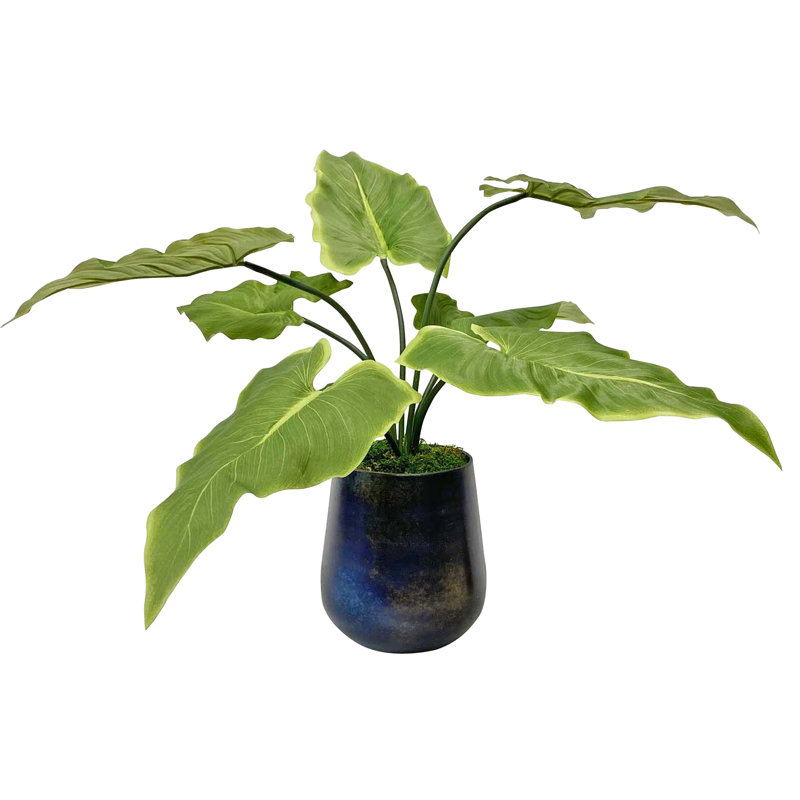18'' Faux Calla Lily Plant in Metal Pot