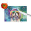 Shih Tzu Hippie Dawg Glass Cutting Board Large