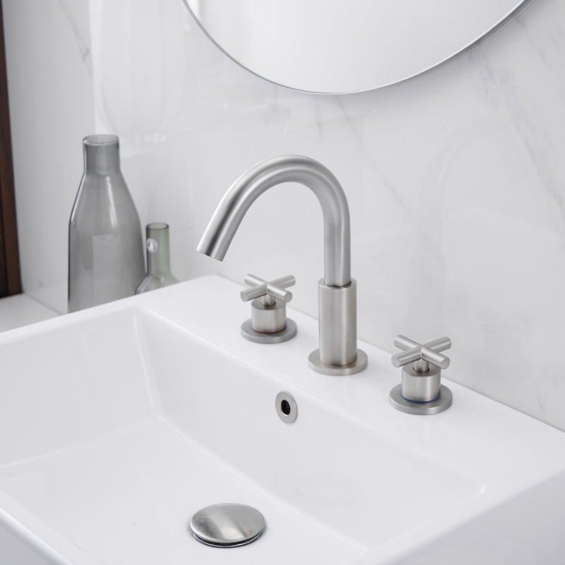 Widespread 2-handle Bathroom Faucet with Drain Assembly