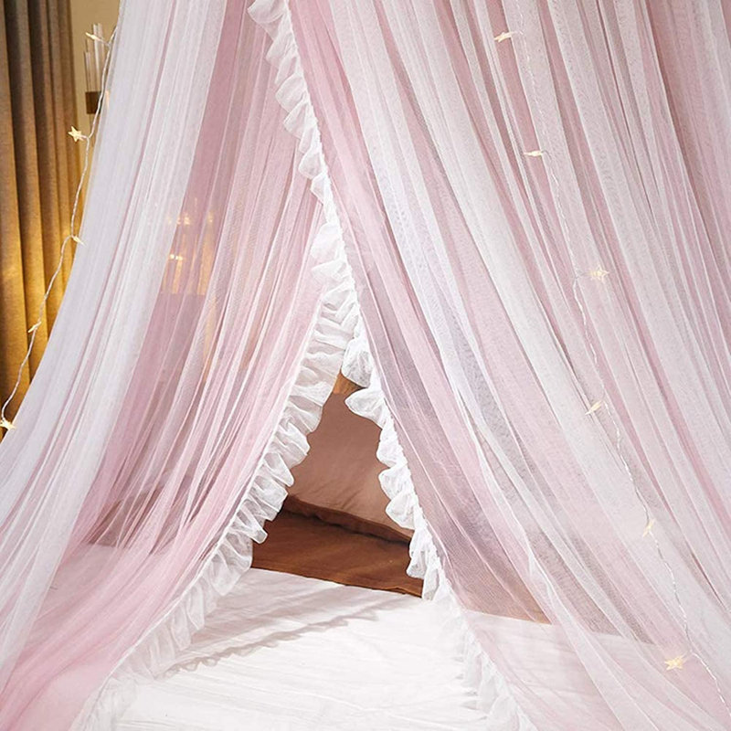 Bed Canopy,  Pink/White