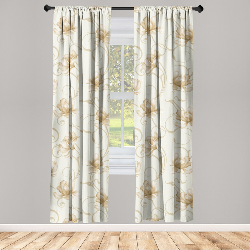 Semi Sheer Curtain Pair, 28" W x 63" L