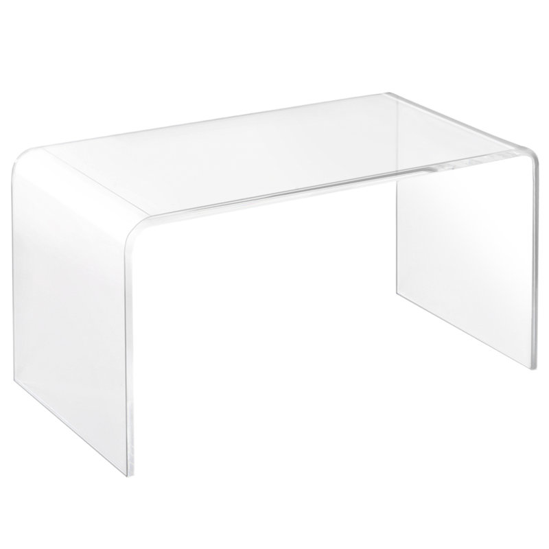 32" Long Rectangle All Acrylic 15Mm Thick Waterfall Coffee Table, Clear