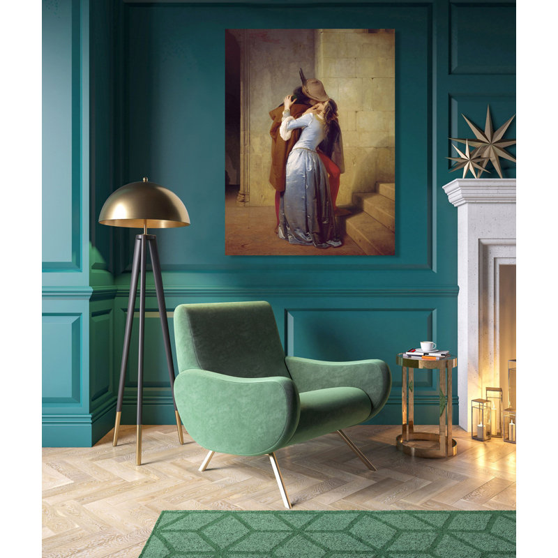 The Kiss by Francesco Hayez - Wrapped Canvas Print, 100cm H x 70cm W x 4cm D
