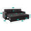 Canapé-lit modulaire réversible en forme de L, canapé-lit modulaire en velours avec méridienne de rangement et canapé-lit convertible-150750402-150750408