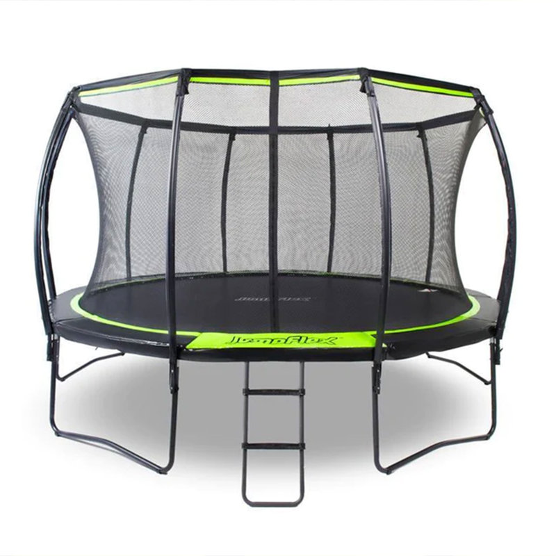 JumpFlex Round Backyard Trampoline with Safety Enclosure