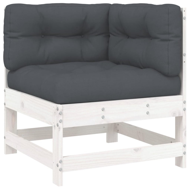 Canapé de coin Auzair Millwood Pines, Anthracite, Blanc
