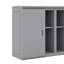 Grand lit escamotable avec tablettes, armoires et ports USB