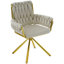 Avakate 46cm H Velvet Upholstered Metal Armchair-978489963-960593782