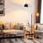 Marble Base Floor Lamp with USB Charging & Side Table,Matte Gold +Matte Black