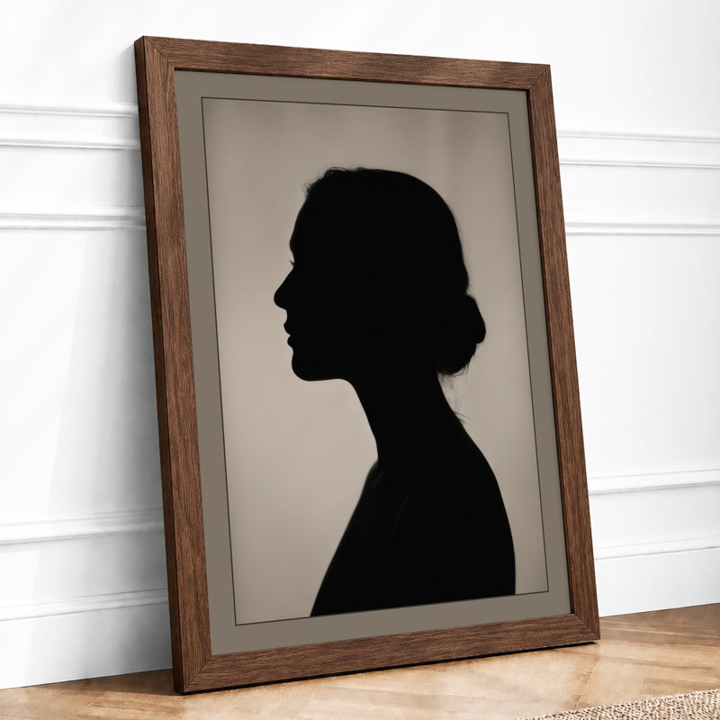 Profile Silhouette Minimalist - Framed Print, Walnut, A1 - 84.1 x 59.4 cm