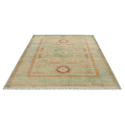 Tapis tribal turc vert clair 6x8