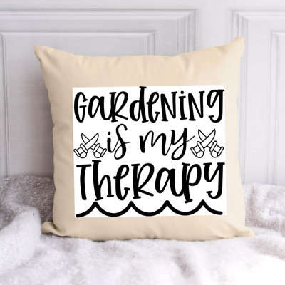 Citation amusante «Garden Lover» - Coussin décoratif inclus