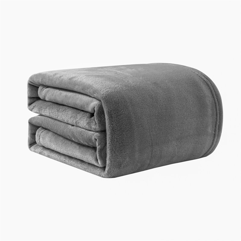 Machine Woven Throw Blanket, Single (3'), Grey